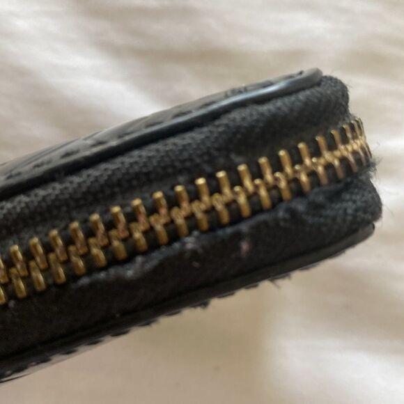 COACH POPPY Black Shiny Leather Zippered Wallet - Picture 6 of 6